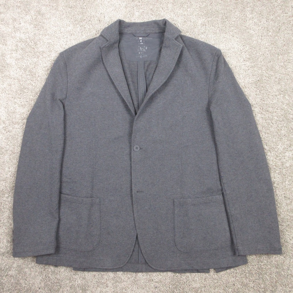Mack Weldon Ace Jacket Mens 2XL Gray Blazer Performance Unstructured Zip Pockets